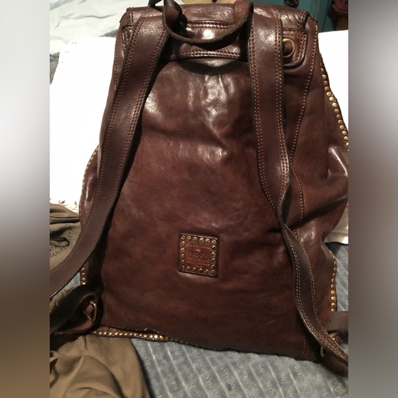 NWT Campomaggi backpack w/studs-dark brown - Picture 9 of 16